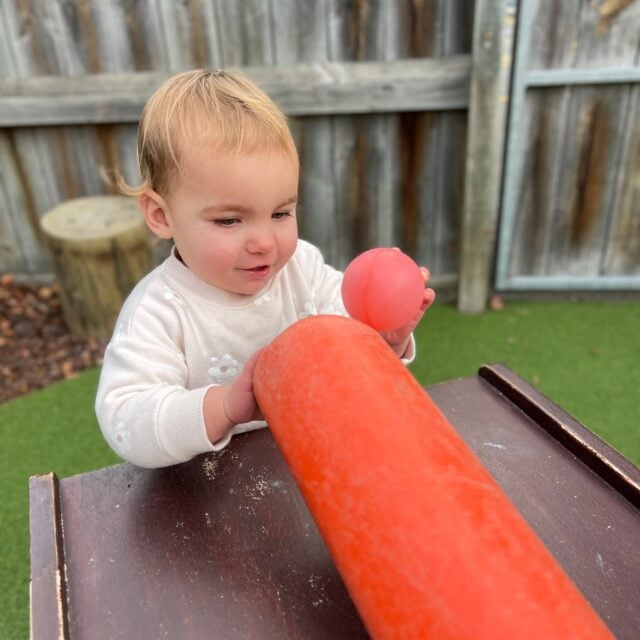When tamariki test an idea and watch what happens, they begin to understand cause and effect. They form working theories about movement as they repeat, adjust, and trying again. Moments like this nurture the curiosity, creativity, and persistence that help very young children at Kindercare Bishopdale approach new discoveries with joy. #InspireMe