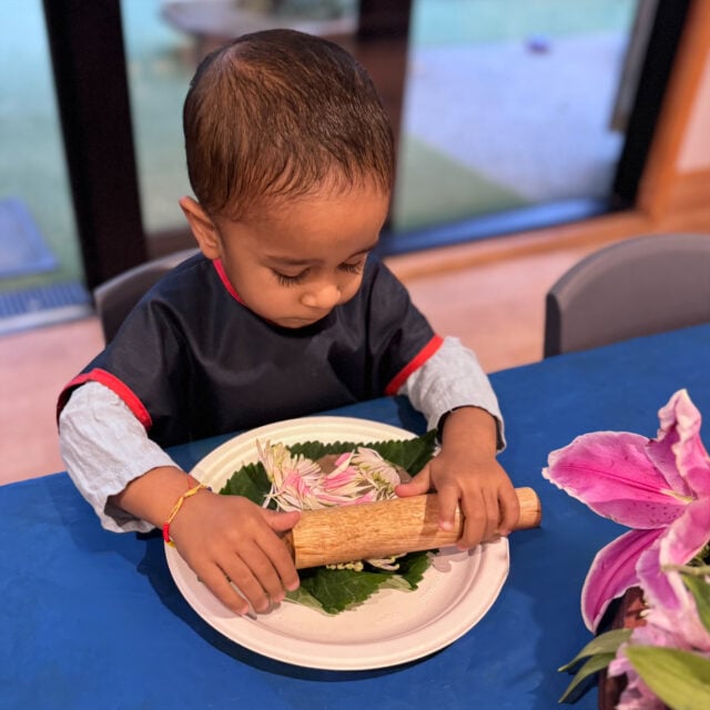 Working with natural materials, tamariki at Kindercare Christchurch CBD are practising something far more lasting than a finished creation. Experiences like this support children's social emotional learning, as they practice persistence, patience and resilience while shaping and decorating clay. #NurtureMe #InspireMe