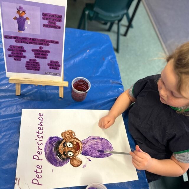 Painting portraits of one of our You Can Do It! puppet friends at Kindercare Rangiora sparked meaningful conversations about perseverance. Pete Persistence teaches our tamariki that it's okay to keep trying when things don't go our way, or when we're unsure what to do. It's never too early to start talking with children about feelings and recognising emotions. #NurtureMe