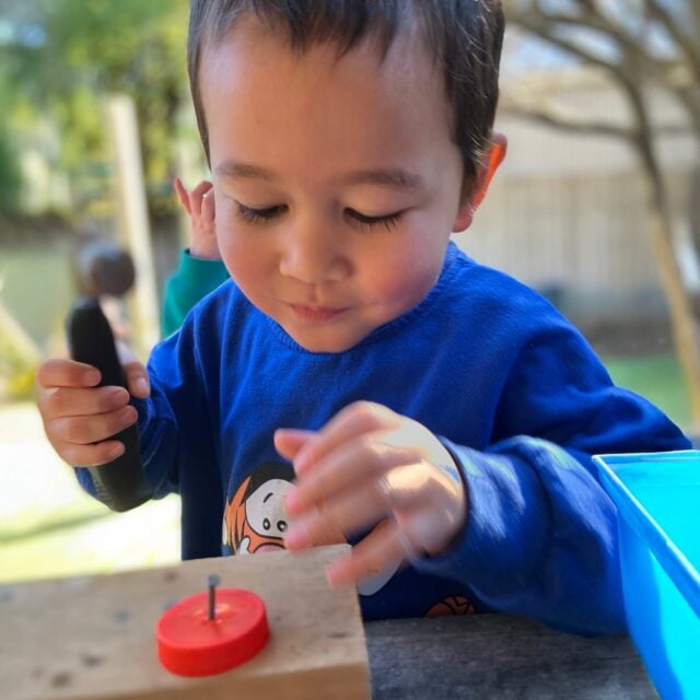 Inspired by a dad doing DIY work around the house, the children at Kindercare Spreydon have been so excited to bring those familiar home experiences into their day here. Real-life play moments like this help build focus, dexterity, and problem-solving skills. We love seeing tamariki develop a strong sense of "I can do this". #InspireMe