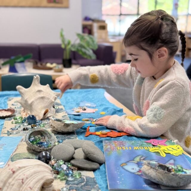 Revisiting The Rainbow Fish sparked the children’s imaginations. They brought the familiar story into their play, creating an underwater world of their own at Kindercare Spreydon. #InspireMe #TheKindercareAdvantage
